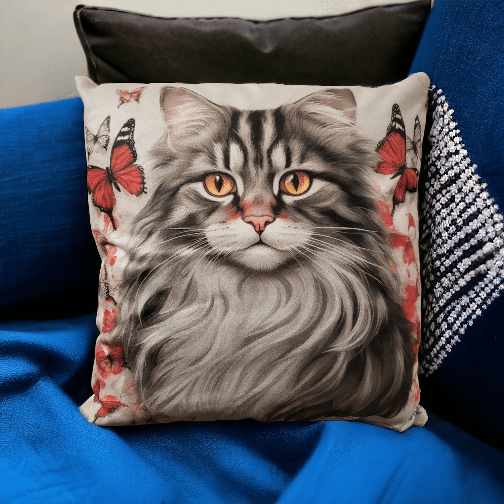 poduszka z kotem dwustronna