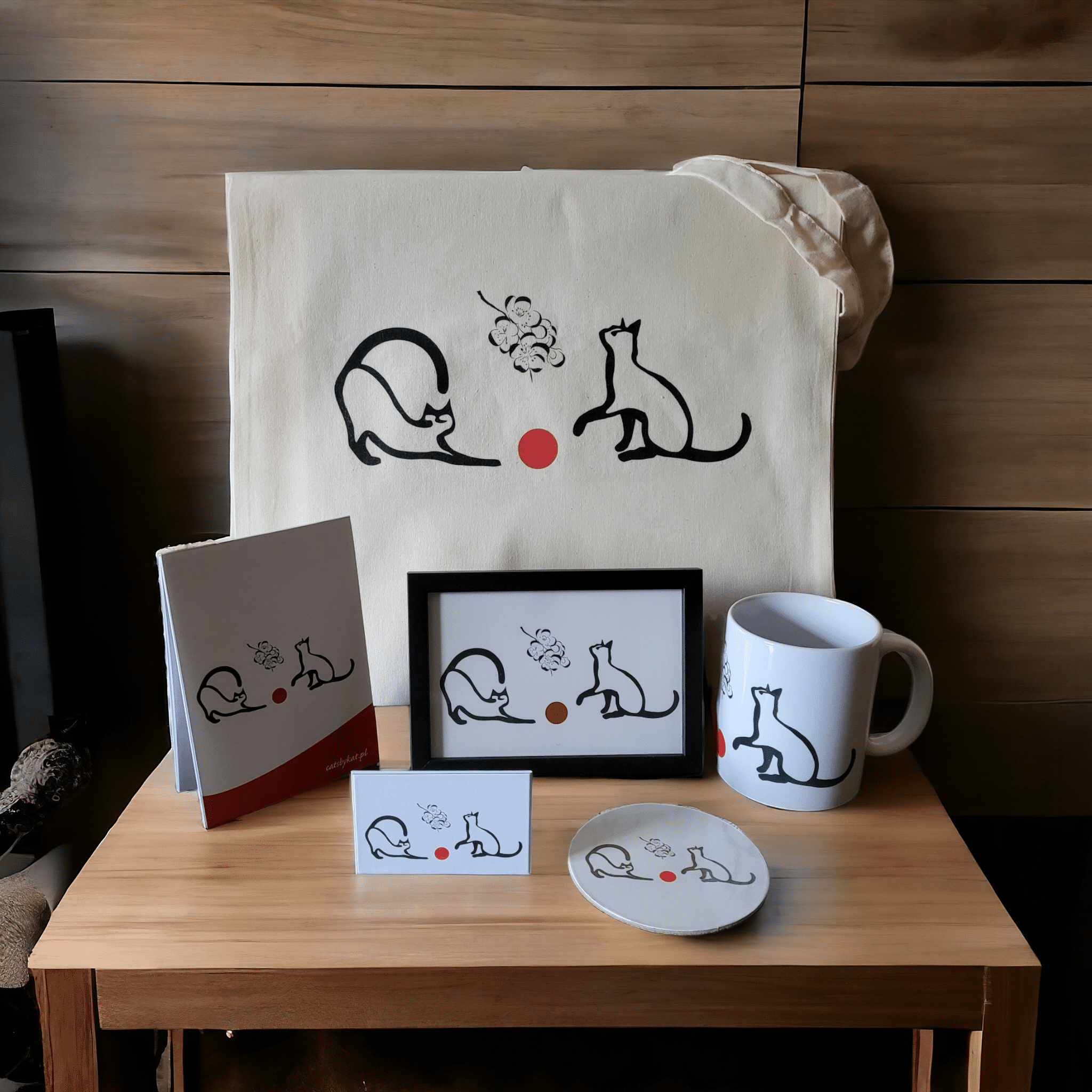 zestaw prezentowy z kotami Cats in Japan CatsByKat